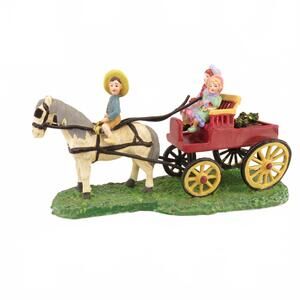 Dept 56 The Garden Cart Seasons Bay Village Horse Wagon #53327